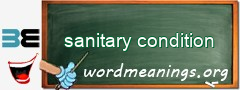 WordMeaning blackboard for sanitary condition